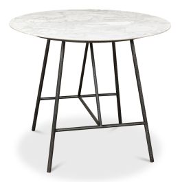 Sarreid Portofino Cafe Table in White and Black 53169