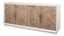 Sarreid Hollis 4 Door Sideboard in Antique White 53415-3