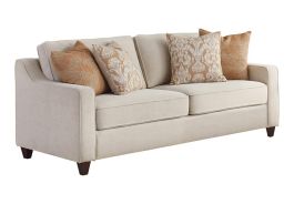 Coaster Furniture Christine Upholstered Cushion Back Sofa in Beige 552061