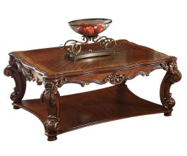 Acme Vendome Square Coffee Table in Cherry 82002 CODE:UNIV20 for 20% Off EST SHIP TIME APPX 4 WEEKS