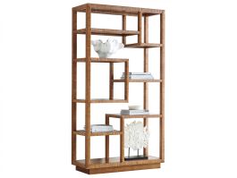Tommy Bahama Palm Desert Bryce Raffia Etagere in Tan 575-990