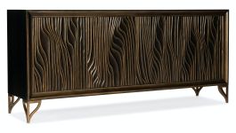Hooker Furniture Melange Mountgomery Four Door Credenza in Dark Wood 628-55005-87