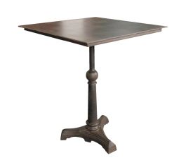 Moti Furniture Sheridan Noah Square Bistro Table in Silver 63007014