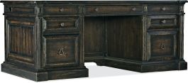 Hooker Furniture La Grange Home Office San Felipe Executive Desk in Antique Varnish 6960-10563-89