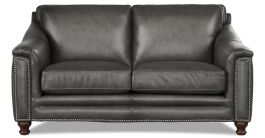 Hydeline Belfast Leather Loveseat in Ash Gray 6991-20-5858 PROMO PROMO CODE:UNIV10 for 10% Off