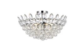 Elegant Emilia 20 In. Flush Mount in Chrome 1105F20C CLOSEOUT