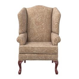 Comfort Pointe Paisley Cream Wingback Chair 7000-11 PROMO
