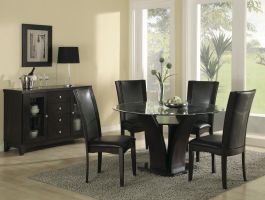 Homelegance Daisy 5pc Round Dining Table Set in Espresso