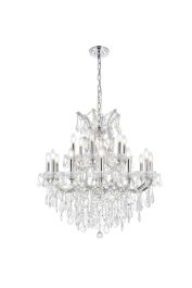 Elegant Maria Theresa 19 Light Chrome Chandelier Clear Royal Cut Crystal 2800D30C/RC