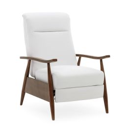Comfort Pointe Solaris Wood Arm Push Back Recliner - Milky 8022-59 PROMO