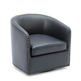 Comfort Pointe Tyler Swivel Arm Chair - Midnight Blue 8085-14 PROMO