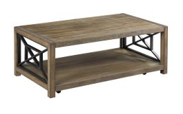 Hammary Hamilton Systhesis Rectangular Cocktail Table in Aged Oak Barrel 839-910 CLOSEOUT