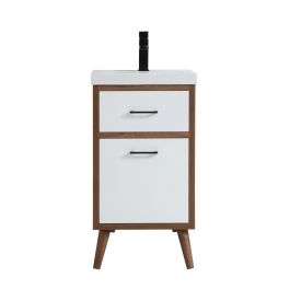 Elegant 18 In. Bathroom Vanity in Matte White VF41018WH CLOSEOUT