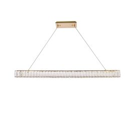 Elegant Monroe 47 In. Led Linear Pendant in Gold 3502D47G