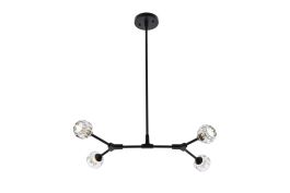 Elegant Zayne 4 Light Pendant in Black 
 3508D30BK