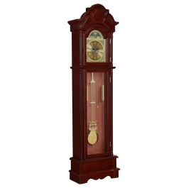 Coaster Diggory Grandfather Clock Brown Red and Clear in Brown Red 900749