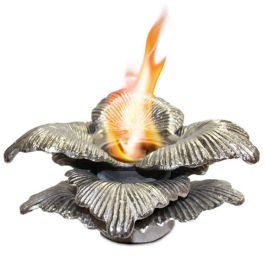 Anywhere Fireplace Chatsworth Botanical Gel Fuel Fireplace in Silver 90225