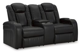 Caveman Den Power Reclining Loveseat with Console in Midnight 9070318