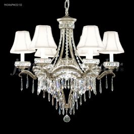 James R. Moder Dynasty Cast Brass Collection Crystal Chandelier in Pewter 94346PW22