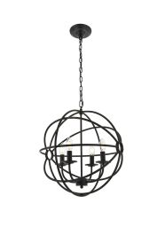 Elegant Octavia 4 Light Dark Brown Pendant LD4006D18DB