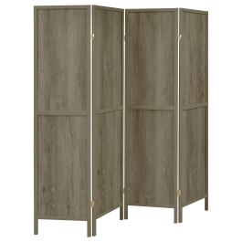 Coaster Deepika 4-panel Folding Screen Grey Driftwood in Grey Driftwood 961415