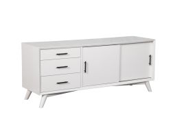 Alpine Furniture Flynn Large TV Console in White 966-W-10 PROMO