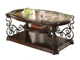 Coaster Coffee Table Ornate Metal Scrollwork 702448