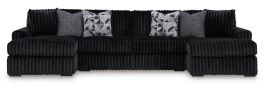 Midnight-Madness 3-Piece Sectional with Chaise in Onyx 98103S5