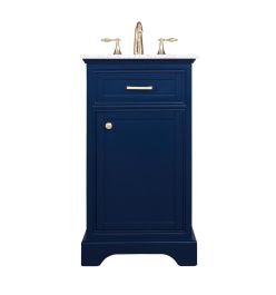Elegant 19 In. Single Bathroom Vanity in Blue VF15019BL