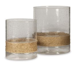 Eudocia 2Pcs Candle Holder in Clear A2000456 FedEx/UPS