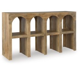 Luzmanacy Console Sofa Table in Natural Brown A4000664 FedEx/UPS