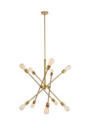 Elegant Axel 10 Lights Brass Pendant LD8019D28BR