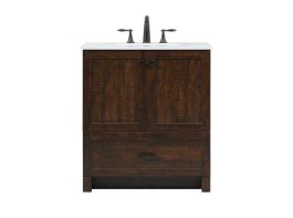 Elegant 30 In. Single Bathroom Vanity in Expresso VF2830EX