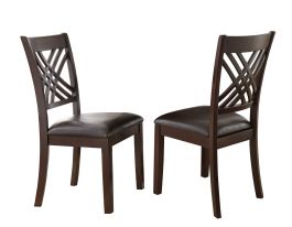 Steve Silver Adrian Side Chair in Espresso Cherry (Set of 2) AD600S
