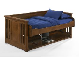 Night & Day Artisan Hidden Cabinet Desk Bed in Black Walnut HIDB-ART-BWT