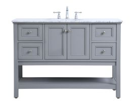 Elegant 48 In. Single Bathroom Vanity Set in Grey VF27048GR