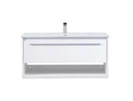 Elegant 40 In.  Single Bathroom Floating Vanity in White VF43040WH