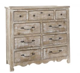 Progressive Furniture Chatsworth 9 Drawer Dresser in Chalk B643-21