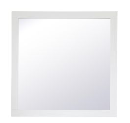 Elegant Aqua Square Vanity Mirror 36 In. in White VM23636WH