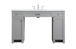 Elegant 54 In. Ada Compliant Bathroom Vanity in Gray VF14954GR