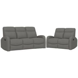 Emerald Home Benjamin - U7498 2pc Manual Living Room Set in Charcoal