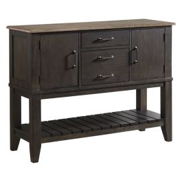 Intercon Furniture Beacon Server in Black & Walnut