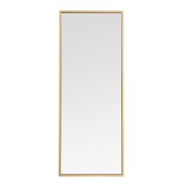 Elegant Metal Frame Rectangle Mirror 14 In. in Brass MR41436BR