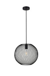 Elegant Keller 1 Light Black Pendant LD2251BK