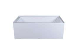 Elegant Alcove Soaking Bathtub 32X60 In. Left Drain in Glossy White BT202-L3260GW