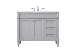 Elegant 42 In. Single Bathroom Vanity in Grey VF31842GR