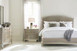 Caracole Furniture Classic Rise To The Occasion 2pc King Bedroom Set in Soft Silver Leaf CODE:UNIV31 for 31% Off