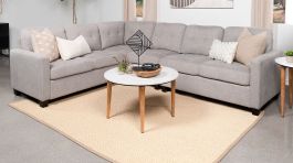 Coaster Furniture Georgina 4-Piece Upholstered Sectional Set in Beige