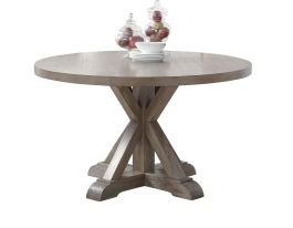 Steve Silver Molly Round Dining Table in Washed Grey Oak MY4848T