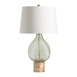 Crestview Collection Leaf Table Lamp in White CVAZBS084 (1PC)